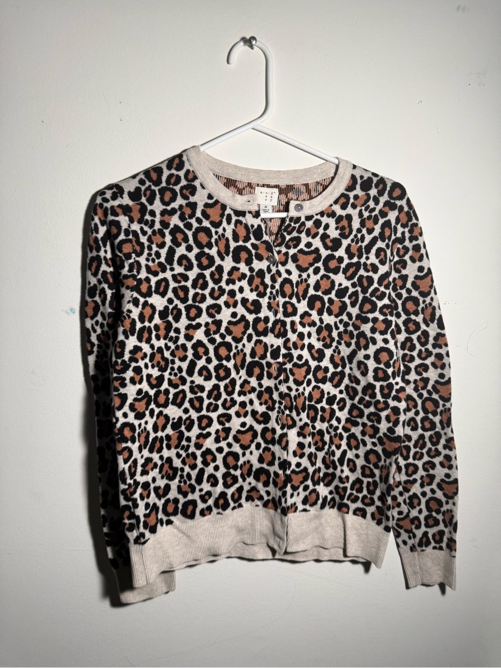 Wander Leopard Print Cardigan - Tan & Black